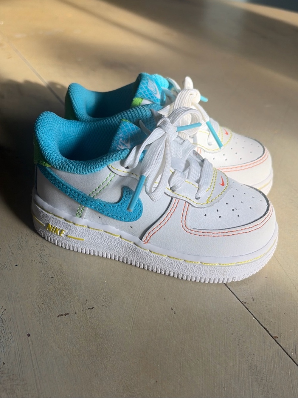 Toddler Nike Air Force 1 LV8 WCRD TD Size 6C White FJ4811-100 Rare Used Once